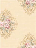 Floral Medallion Wallpaper CL61401 by Seabrook Wallpaper for sale at Wallpapers To Go