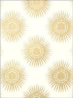 Bahia Metallic Gold on Cream Wallpaper 839T35143 by Thibaut Wallpaper for sale at Wallpapers To Go