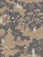 Chinese Toile Charcoal Wallpaper 1008040 by Cole and Son Wallpaper for sale at Wallpapers To Go