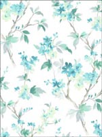 Floral Watercolor Wallpaper BL40404 by Pelican Prints Wallpaper for sale at Wallpapers To Go