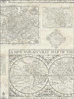 Antique Map Wallpaper YC61018 by Wallquest Wallpaper for sale at Wallpapers To Go