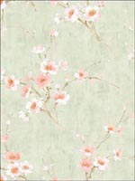 Floral Trail Wallpaper AI41604 by Seabrook Wallpaper for sale at Wallpapers To Go