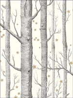 Woods and Stars Black Andwhite Wallpaper 10311050 by Cole and Son Wallpaper for sale at Wallpapers To Go