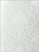 Alicia Damask Metallic Silver Wallpaper 839T89119 by Thibaut Wallpaper for sale at Wallpapers To Go