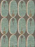 Oval Flame Aqua Upholstery Fabric GWF292413 by Groundworks Fabrics for sale at Wallpapers To Go