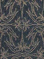 Lily Branch Midnight Upholstery Fabric GWF292650 by Groundworks Fabrics for sale at Wallpapers To Go