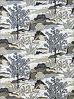 Daintree Grey Fabric F985041 by Thibaut Fabrics for sale at Wallpapers To Go