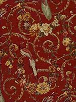 Madrigal Brick Red Fabric 1124001 by Schumacher Fabrics for sale at Wallpapers To Go