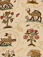 La Menagerie Cream Fabric 172760 by Schumacher Fabrics for sale at Wallpapers To Go