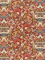Egerton Tapestry Print Scarlet Fabric 173621 by Schumacher Fabrics for sale at Wallpapers To Go