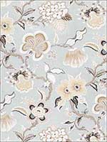 Hothouse Flowers Mineral Fabric 174030 by Schumacher Fabrics for sale at Wallpapers To Go