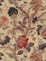 Indian Arbre Tea Fabric 175780 by Schumacher Fabrics for sale at Wallpapers To Go