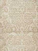 Malay Damask Print Putty Fabric 174610 by Schumacher Fabrics for sale at Wallpapers To Go