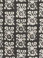 Jakarta Linen Print Graphite Fabric 174630 by Schumacher Fabrics for sale at Wallpapers To Go