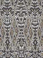Maya Ikat Print Ash Fabric 174750 by Schumacher Fabrics for sale at Wallpapers To Go