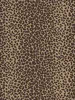 Leopard Linen Print Java Fabric 174840 by Schumacher Fabrics for sale at Wallpapers To Go