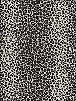 Leopard Linen Print Ebony Fabric 174841 by Schumacher Fabrics for sale at Wallpapers To Go