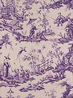 Shengyou Toile Iris Fabric 175801 by Schumacher Fabrics for sale at Wallpapers To Go