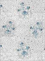 Cassis Floral Bleu Fabric 175971 by Schumacher Fabrics for sale at Wallpapers To Go