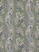Le Castellet Gris And Bleu Fabric 175982 by Schumacher Fabrics for sale at Wallpapers To Go