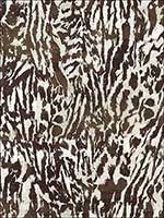 Feline Darkwood Fabric 175992 by Schumacher Fabrics for sale at Wallpapers To Go
