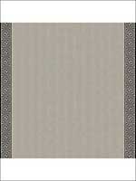 Greek Key Embroidery Pebble And Black Fabric 25801 by Schumacher Fabrics for sale at Wallpapers To Go