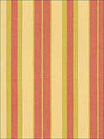 Beacon Cotton Stripe Maize Pear Coral Fabric 62996 by Schumacher Fabrics for sale at Wallpapers To Go