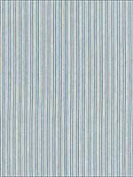 Baker Cotton Stripe Ivory Chambray Indigo Fabric 63003 by Schumacher Fabrics for sale at Wallpapers To Go
