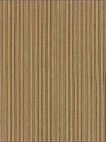 Baker Cotton Stripe Flax Mocha Red Fabric 63004 by Schumacher Fabrics for sale at Wallpapers To Go