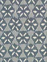 Darjeeling Cotton Ikat Denim Fabric 66961 by Schumacher Fabrics for sale at Wallpapers To Go