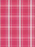 Belize Plaid Azalea Fabric 68092 by Schumacher Fabrics for sale at Wallpapers To Go