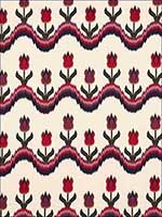 Tulip Flamestitch Embroidery Jewel Fabric 70270 by Schumacher Fabrics for sale at Wallpapers To Go