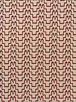 Turkish Step Red Natural Fabric 71242 by Schumacher Fabrics for sale at Wallpapers To Go