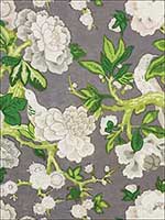 Bermuda Blossoms Slate Fabric 175872 by Schumacher Fabrics for sale at Wallpapers To Go