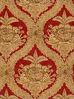 Haddon Hall Damask Venetian Red Fabric 172781 by Schumacher Fabrics for sale at Wallpapers To Go
