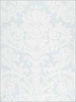 Chateau Silk Damask Ciel Fabric 68880 by Schumacher Fabrics for sale at Wallpapers To Go