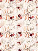 Fleur De Mer Crimson Coral Fabric 5003503 by Vervain Fabrics for sale at Wallpapers To Go