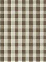 Biron Strie Check Truffle Fabric 6341422 by Stroheim Fabrics for sale at Wallpapers To Go