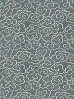 China Clouds Blu Du Ceil Fabric 6463004 by S Harris Fabrics for sale at Wallpapers To Go
