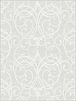 Silverton Scroll Wallpaper MT81112 by Seabrook Wallpaper for sale at Wallpapers To Go