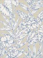 Fiji Navy Floral Wallpaper 274424107 by A Street Prints Wallpaper for sale at Wallpapers To Go