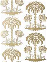 Palm Island Metallic Gold Wallpaper T13165 by Thibaut Wallpaper for sale at Wallpapers To Go