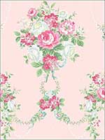 Nosegay Blush Wallpaper HC80401 by Wallquest Wallpaper for sale at Wallpapers To Go