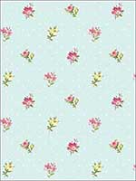 Pick A Posy Soft Blue Wallpaper HC81802 by Wallquest Wallpaper for sale at Wallpapers To Go