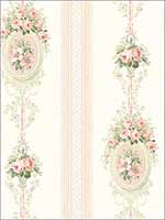 Cameo Stripe Rosy Wallpaper FS50411 by Wallquest Wallpaper for sale at Wallpapers To Go