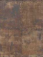 Metal Tile Brown Wallpaper LL36228 by Norwall Wallpaper for sale at Wallpapers To Go