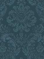 Shadow Blue Damask Wallpaper 276387310 by A Street Prints Wallpaper for sale at Wallpapers To Go