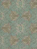 Seychelles Teal Medallion Wallpaper 376052 by Eijffinger Wallpaper for sale at Wallpapers To Go