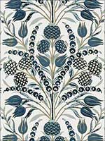 Corneila Aqua Wallpaper 839T72602 by Thibaut Wallpaper for sale at Wallpapers To Go