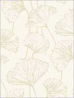 Reverie Gold Ginkgo Wallpaper 276424316 by A Street Prints Wallpaper for sale at Wallpapers To Go